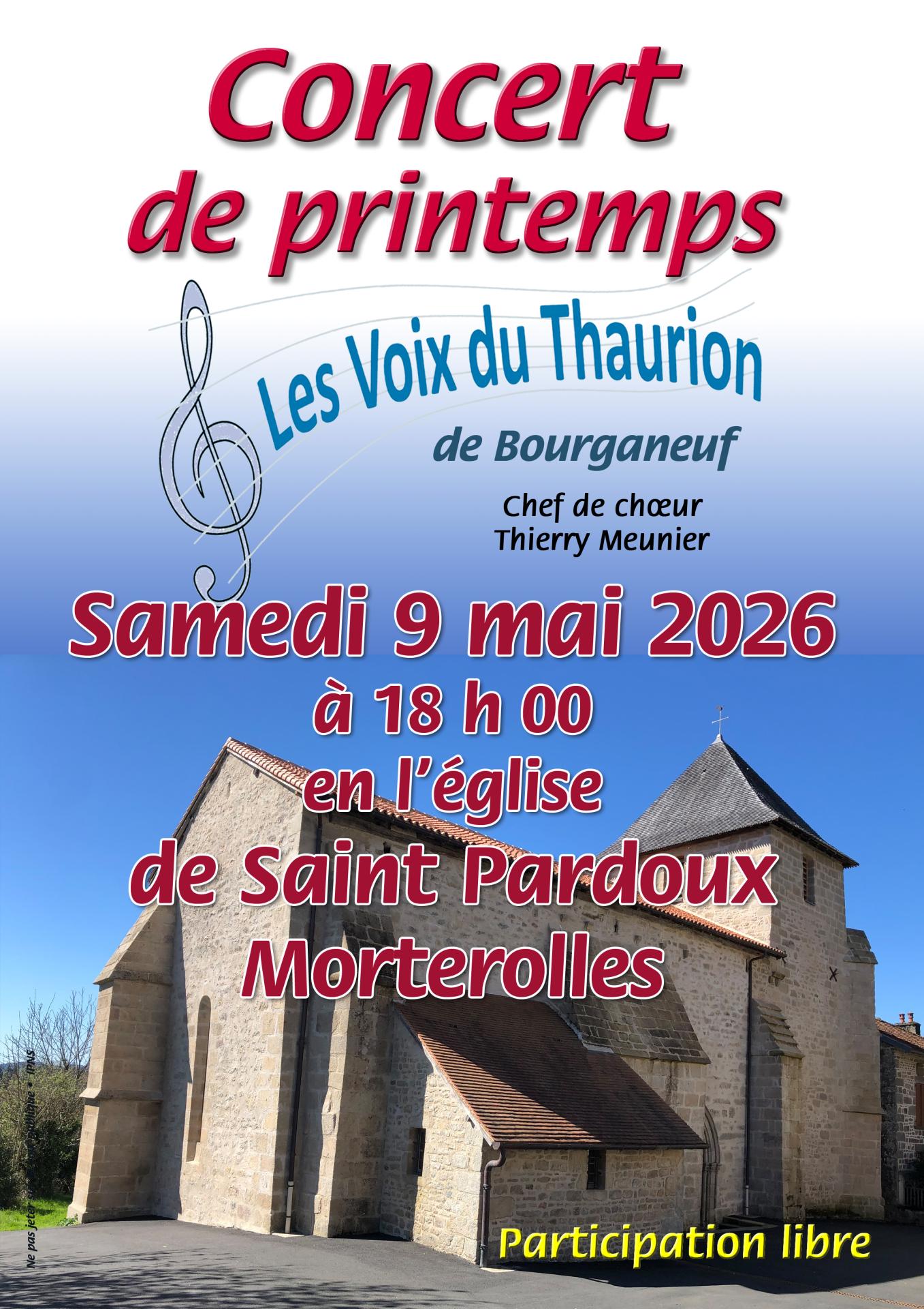 Concert de saint pardoux morterolles 09 05 2026