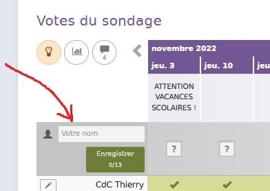Creer ligne planning